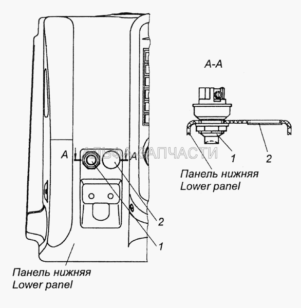 4308-3710004-30 Установка выключателя аккумуляторной батареи  